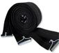 IPEA Elastische riemen voor bedframes van 190 tot 200 cm, 4 stuks, Made in Italy, elastisch touw met ijzeren haak voor bedden met lattenbodem, kleur zwart, breedte 50 mm