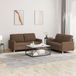 Maison Exclusive ensemble de canapé 2 pièces avec coussins, marron, tissu