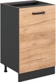 Vicco Keukenonderkast R-Line, Goudkleurig Eiken/Antraciet, 50 cm zonder werkblad