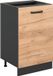 Vicco Keukenonderkast R-Line, Goudkleurig Eiken/Antraciet, 50 cm zonder werkblad