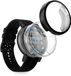 kwmobile 2x smartwatch hoes geschikt voor Amazfit Active Max A2557 hoesje - Siliconen sporthorloge cover - Activity tracker case in zwart / transparant