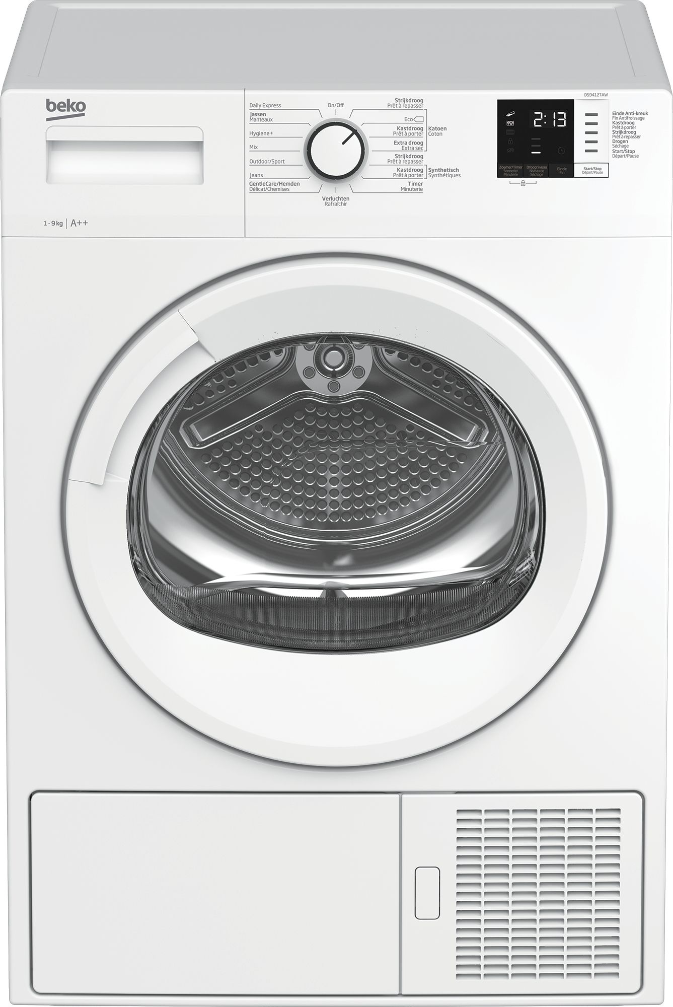 Beko DS9412TAW - Warmtepompdroger - 9 kg - A++ - Wit