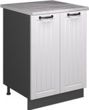 Vicco Wastafelkast Fame-Line, Wit Landhuis/Antraciet, 60 cm
