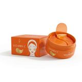 Valquer Oogpleisters, vitamine C, verstevigend, voor wallen en donkere kringen, met cafeïne, hyaluronzuur en niacinamide, revitaliserende werking, veganistisch, 60 stuks