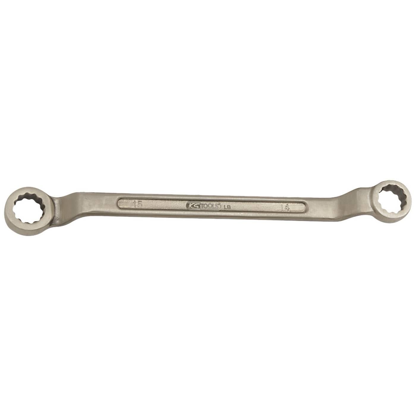 KS Tools 963.7407 BRONZEplus Dubbele ringsleutel, tweezijdig gebogen, 22x27 mm