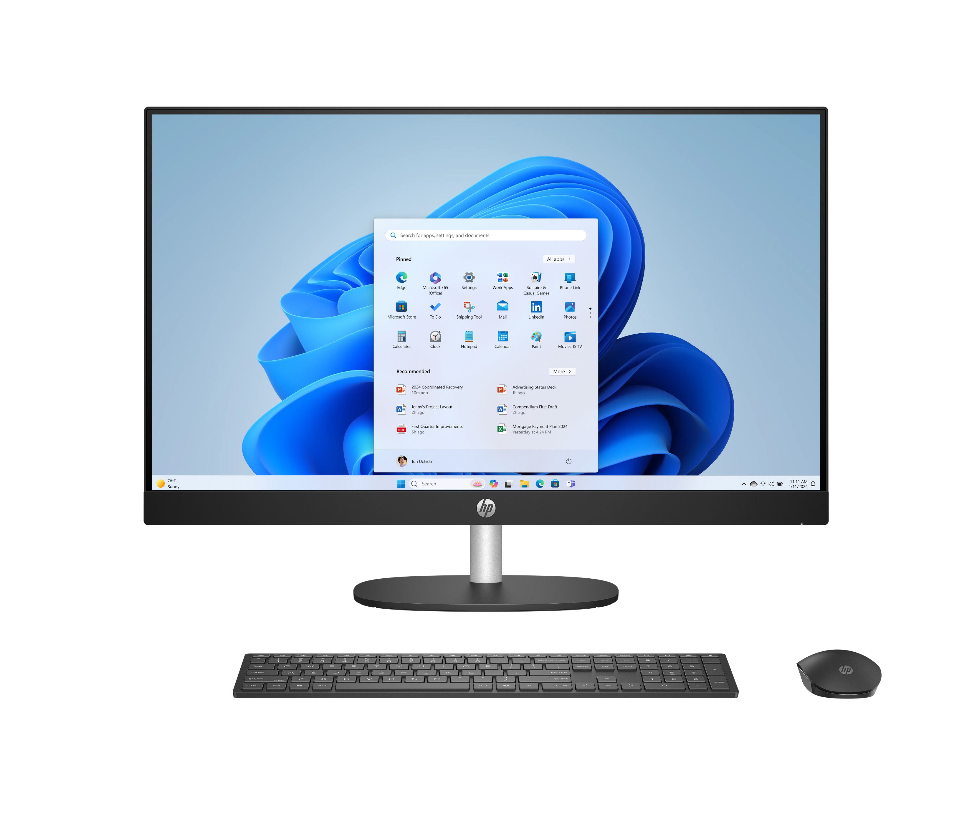 HP 27-cr2672nd All-in-One PC - Intel Core Ultra 7, 32GB RAM, 1TB SSD, Windows 11 Home - Black
