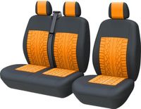 TOYOUN Universele Van Stoelhoezen 3D Bandenspoor Print Oranje