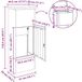 vidaXL Wandbrievenbus Roestvrij staal 44.5 x 29 x 110.5 cm