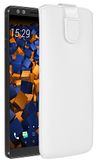 mumbi HTC U12+ hoesje Echt leren tas case wallet, wit