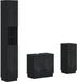 vidaXL - 3-delig - set - salle de bain - HOORN - Noir - Bois traité