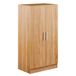 WeHome Schoenenrek van hout, 2 deuren met 7 legplanken, mobiel schoenenrek voor schoenen met deuren en planken, schoenenkast 55 x 36 x 108 cm, ruimtebesparend schoenenrek voor de entree, eiken