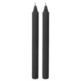 Set Doriche Set van 8 decoratieve kaarsen, zwart, 8 uur brandduur, 2,2 cm diameter, 25 cm hoogte
