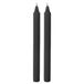 Set Doriche Set van 8 decoratieve kaarsen, zwart, 8 uur brandduur, 2,2 cm diameter, 25 cm hoogte