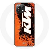 Maniacase Hoesje voor Xiaomi Mi 11 Lite KTM Logo wit oranje achtergrond