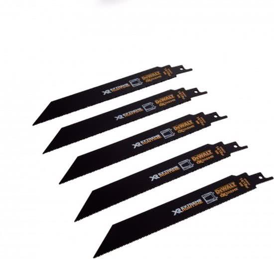 DeWalt reciprozaagbladen 203mm 14/18tpi 5pk