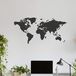 Houten Creative Use of Technology Houten wereldkaart - Zwart - Large (135 x 65 cm)