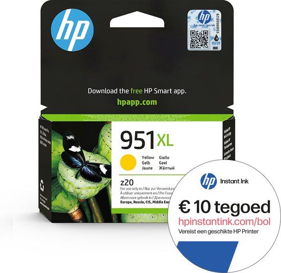 HP 951XL - Gele inktcartridge + Instant Ink tegoed