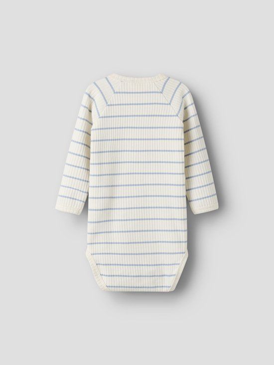 NAME IT NBMKAIL LS SLIM BODY LIL NOOS Baby Bodies Coconut Milk Gestreept