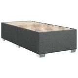 vidaXL Boxspringbed met matras, donkergrijs, 140x190 cm, gestoffeerd