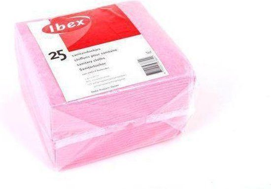 Ibex Huishouddoekjes - 38x40cm - Roze - 25 stuks