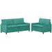 Vidaxl Ensemble de canapés 2 pièces velours turquoise