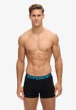 Superdry BOXER TRIPLE PACK Heren Onderbroek - Black/Neon