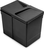 Emuca Recycle keukenladebak Recycle hoogte 266mm, 1x15liter, Plastic, Zwart