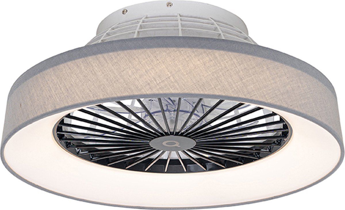 QAZQA Emily LED Plafondventilator met Lamp - Ø 47 cm - Grijs