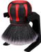 Brosse de nettoyage de grande précision sans marque avec manche ergonomique | 12,5 cm | Fibres douces pour l'intérieur et l'extérieur | Gris/Rouge/Noir