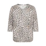 ONLY CARMAKOMA Plus Size top met panterprint - bruin