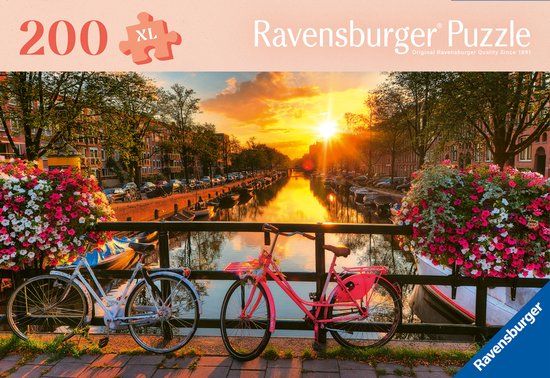 Ravensburger Feel Well & Puzzle 200 Teile - Fahrräder in Amsterdam