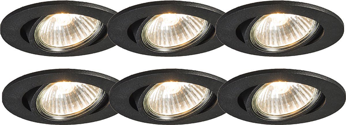 QAZQA Cisco - Inbouwspot - Ø 9 cm - Zwart