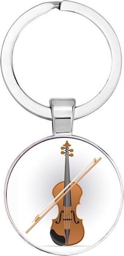 Akyol - Viool Sleutelhanger - Zilver - Unisex