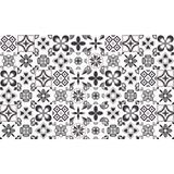 60 Ambiance 60 tegelstickers | zelfklevende tegels – mozaïektegels wandtattoo badkamer en keuken | tegellijm – design rozetten grijstinten – 10 x 10 cm – 60-delig