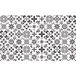 60 Ambiance 60 tegelstickers | zelfklevende tegels – mozaïektegels wandtattoo badkamer en keuken | tegellijm – design rozetten grijstinten – 10 x 10 cm – 60-delig