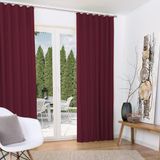 Beautissu Set van 2 Isolerende Gordijnen met Plooiband Amelie TK - Thermische Gordijnen Kant en Klaar Verduisterend 140x245cm Bordeaux