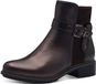 Tamaris - Bottines - Marron - Cuir/Textile/Synthétique - Talon bloc - Fermeture éclair - Femme - Taille 40