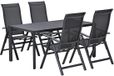 Garden Impressions Osaka/Felini tuinset 4 pers met verstelbare stoelen