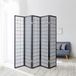 Homestyle4u Paravent - 220x175 cm - Noir - 5 panneaux - Shoji