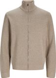 JACK&JONES JPRBLAMILANO STITCH HIGH NECK CARDIGAN - Heren - Cardigans - M - Biologisch katoen - Greige