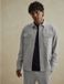 Next - Heren - Jersey keperstof Overshirt met drukknopen - Grijs