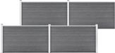 vidaXL clôture composite 699x106 cm gris