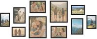 SecaDesign Fotolijst - Fotolijst collage - Collagelijst voor 10 foto's verschillende formaten - Hout - Zwart