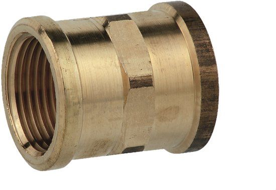 KIRCHHOFF BR dubbele mof - Blanco - 3/8"BI
