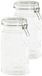 Item International Voorraadpot / keuken voedsel opslag pot - 3x stuks - 960 ml - glas - metalen beugelsluiting