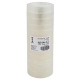 memobe Amex Plakband, transparante multifunctionele tape, voor school, kantoor, werk, kleeffolie, duurzaam, heldere Tesafilm met acryllijm, multifunctionele plakrollen, 12 mm x 30 m, 12 stuks