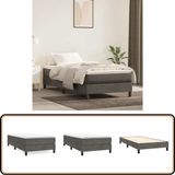 vidaXL Boxspring bed 90x190 cm fluweel donkergrijs
