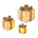 Bambelaa! Lumière décorative LED Bambelaa! Boîtes cadeaux lumineuses décoratives LED 3 pièces avec fonction minuterie, jaune
