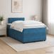 vidaXL Boxspringbed met matras Blauw 120 x 190 cm Fluweel