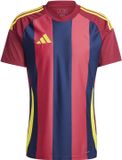 Adidas Striped 24 Jersey Shirt Heren - Bordeaux / Navy / Geel | Maat: S